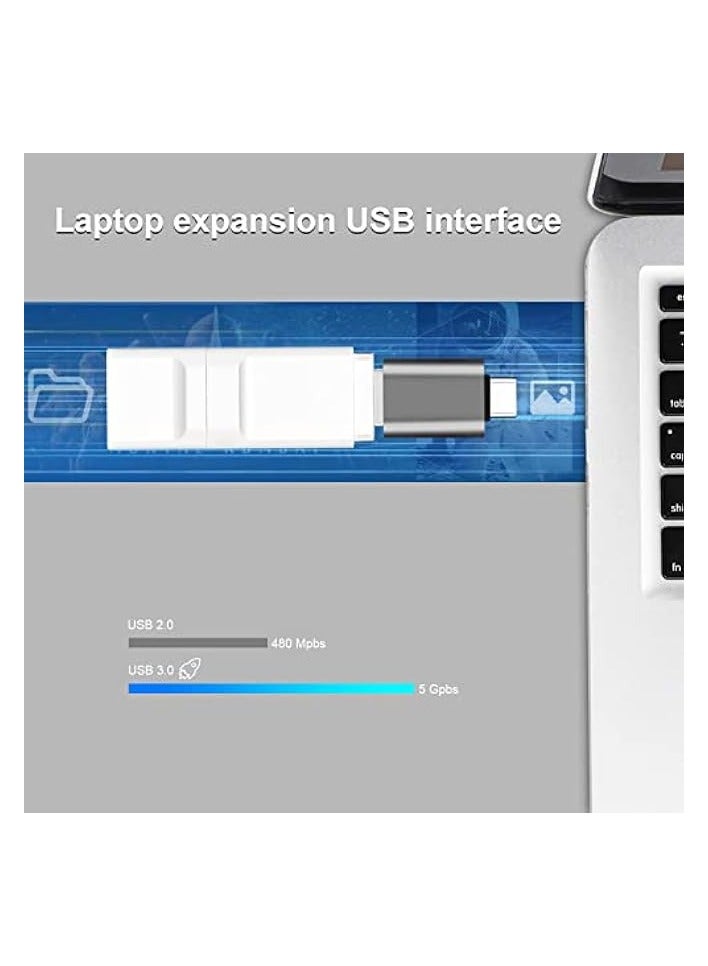 erorex USB C to USB Adapter USB C Male to USB Female Adapter(Pack of 3) Compatible with MacBook Air 2020/MacBook 12 inch/iPad Pro 2020 and More, Black, Grey, Silver(Not for Tesla) - Image 4