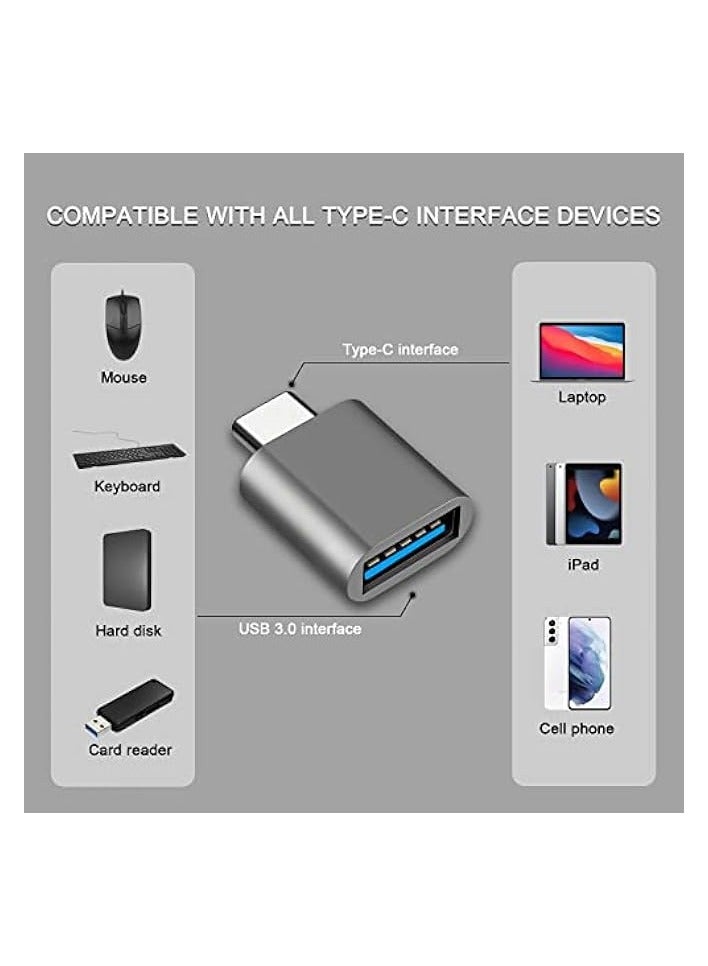 erorex USB C to USB Adapter USB C Male to USB Female Adapter(Pack of 3) Compatible with MacBook Air 2020/MacBook 12 inch/iPad Pro 2020 and More, Black, Grey, Silver(Not for Tesla) - Image 5
