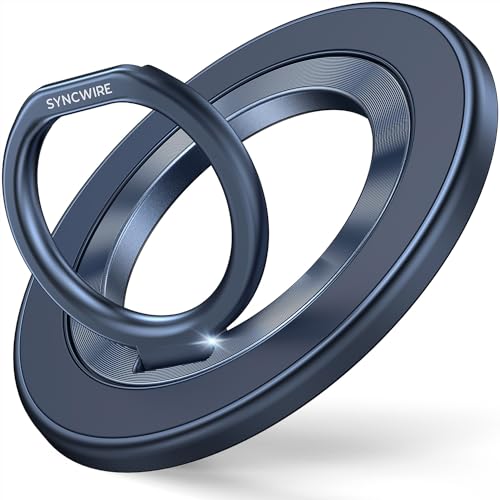 SYNCWIRE Magnetic Phone Ring Holder for MagSafe 360 Rotation Cell Phone Grip Stand Finger Ring Kickstand TwoSided Magnet Compatible with iPhone 17 Pro Max 16 15 14 13 12 MagSafe Accessories - Image 1