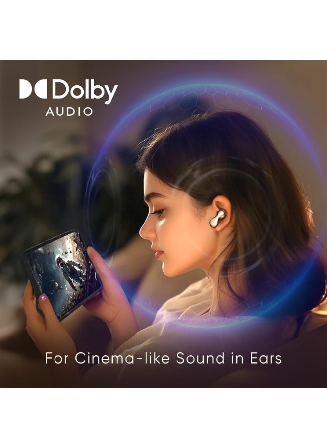 Mivi SuperPods Immersio [Flagship Launch] in Ear Ear Buds Wireless, Dolby Audio, 3D Soundstage, 60H Playtime, AI ENC, Bluetooth TWS, BT v5.4 Earbuds