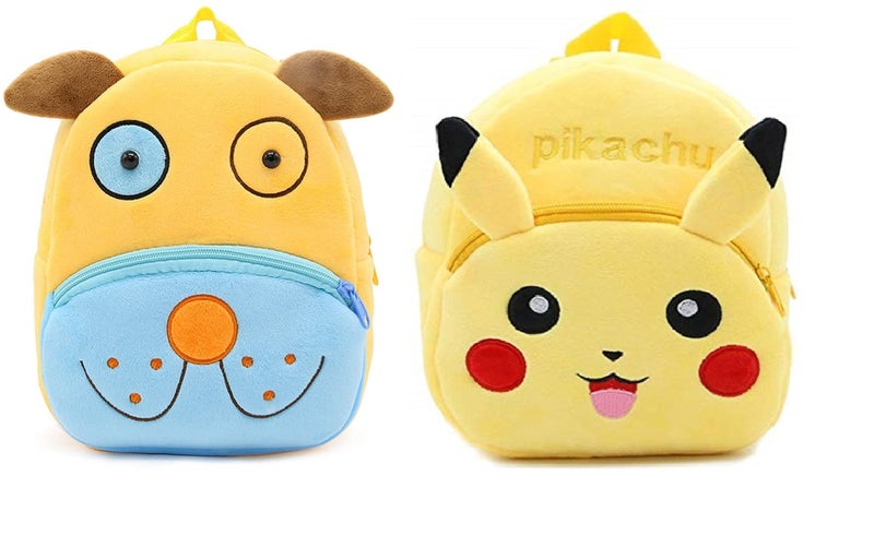 blue tree Kids School Bag Soft Plush Backpack Cartoon Bags Mini Travel Bag for for Girls Boys Toddler Baby Cute Dog & penguin - Image 1
