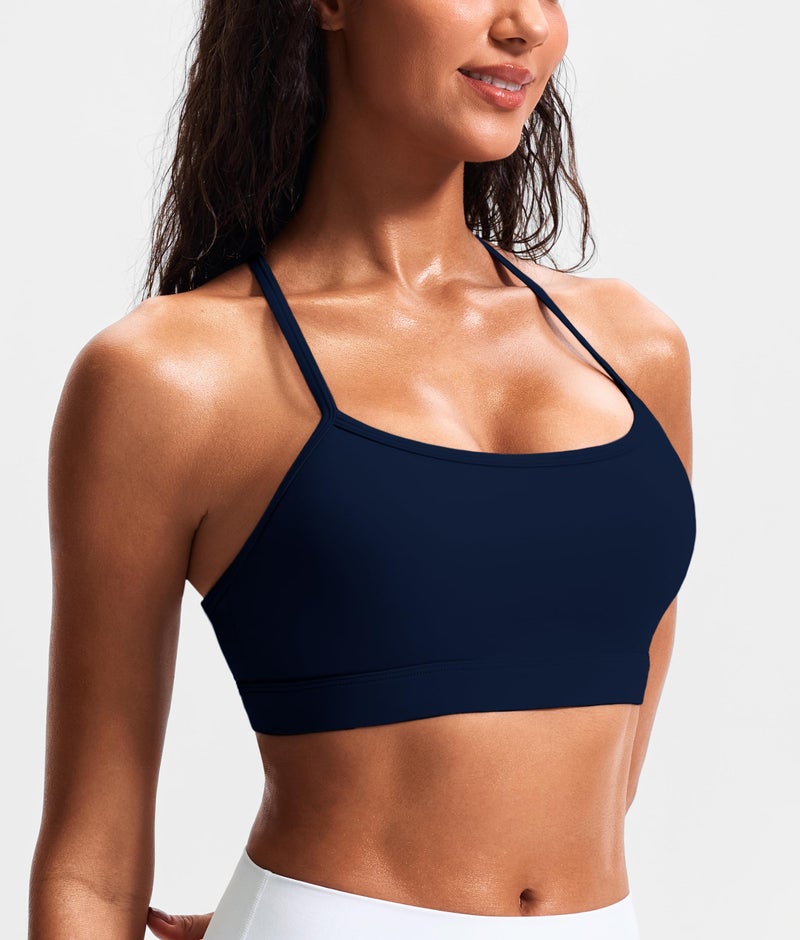 JOYSPELS Sports Bras for Women Workout Tops Open Back Racerback Padded Athletic Yoga Bra Basic Wireless Bra - Image 2