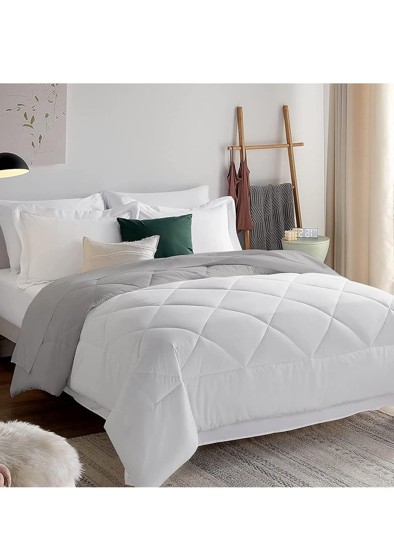 Generic Double Face All Season Microfiber Bed Comforter - Down Alternative Fiber Duvet Insert  - Image 2