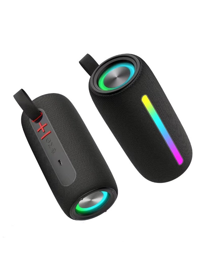 برودو مكبر صوت محمول بتقنية البلوتوث من Brodu BTS-1822 مزود بإضاءة RGB، تشغيل لمدة 3 ساعات، ومكبر صوت لاسلكي من القماش - Image 3