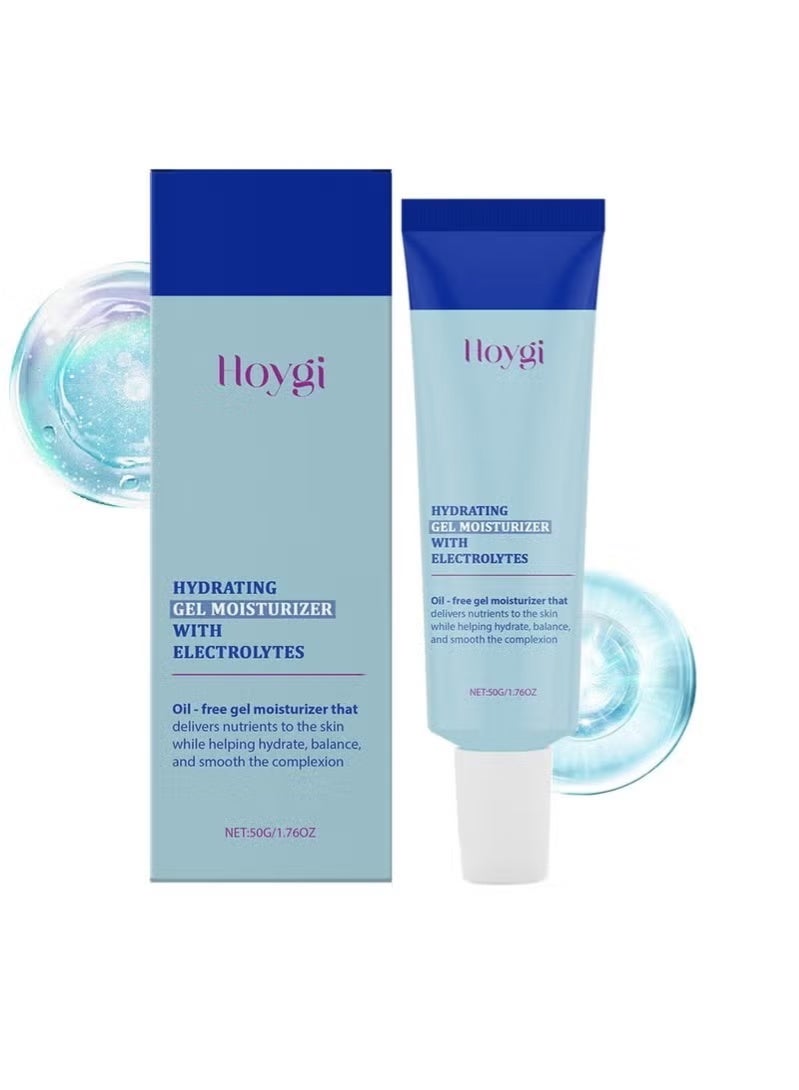 Hoygi Hydrating Gel Moisturizer 50ml/1.6oz – Oil-Free Moisturizer with Electrolytes to Hydrate, Balance, and Smooth Skin – Skin Care For Face - Image 1