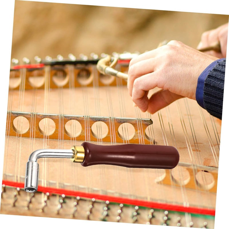 Yardwe 2Pcs Dulcimer Tuning Wrenches Precision Tuner for Chinese Yangqin Instruments Lightweight and Compact Design for Easy String Adjustments Essential Tuning Supply - Image 4