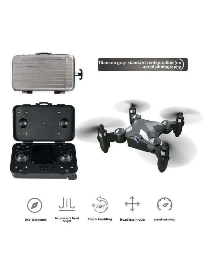 null - Drone Aerial Photography High-Definition Professional 4K Remote Control Small Aircraft Toy Aircraft Student Mini Foldableing Drone-Color:Mini Suitcase Without Camera-Specification:Standard Luxury Version (comes With Wearing Parts + Warranty) - Image 1