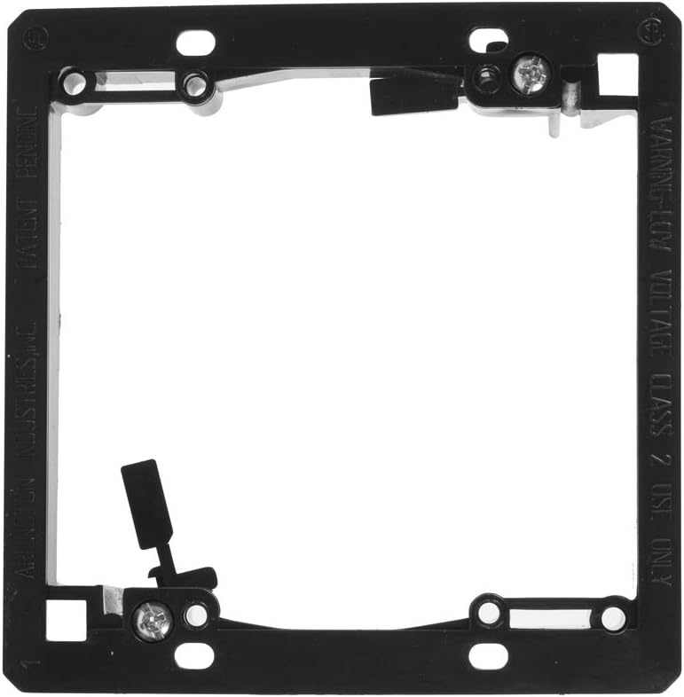 TENINYU Low Voltage Mounting Bracket (2-Gang, 2 Pack), 2-Gang/Double-Gang Mounting Bracket [Mounting Screws Included] for Wall Plate, Black - Image 2