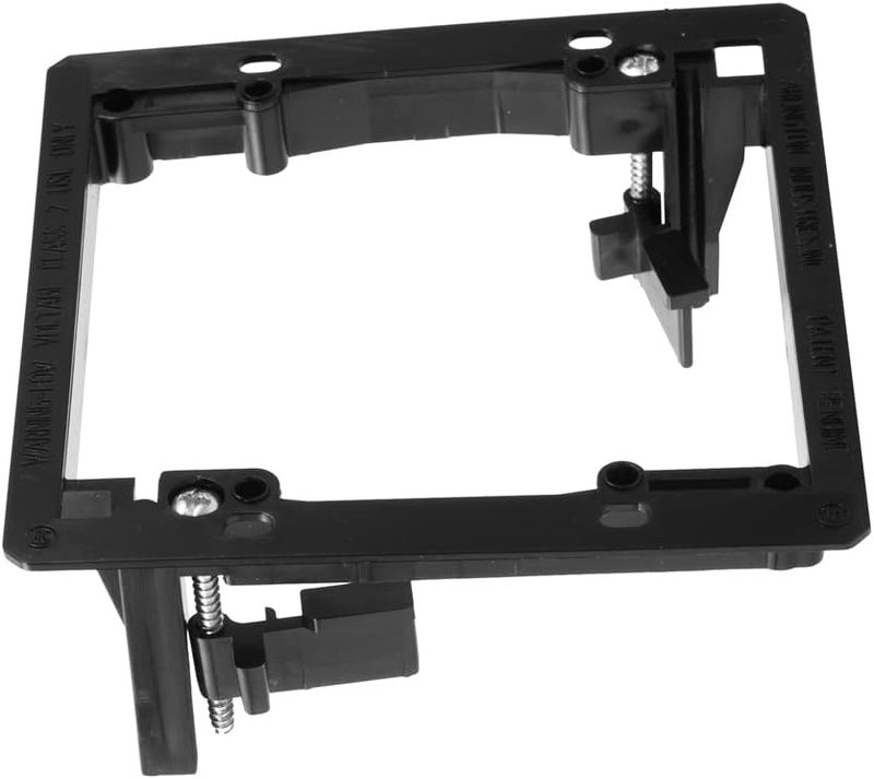 TENINYU Low Voltage Mounting Bracket (2-Gang, 2 Pack), 2-Gang/Double-Gang Mounting Bracket [Mounting Screws Included] for Wall Plate, Black - Image 4