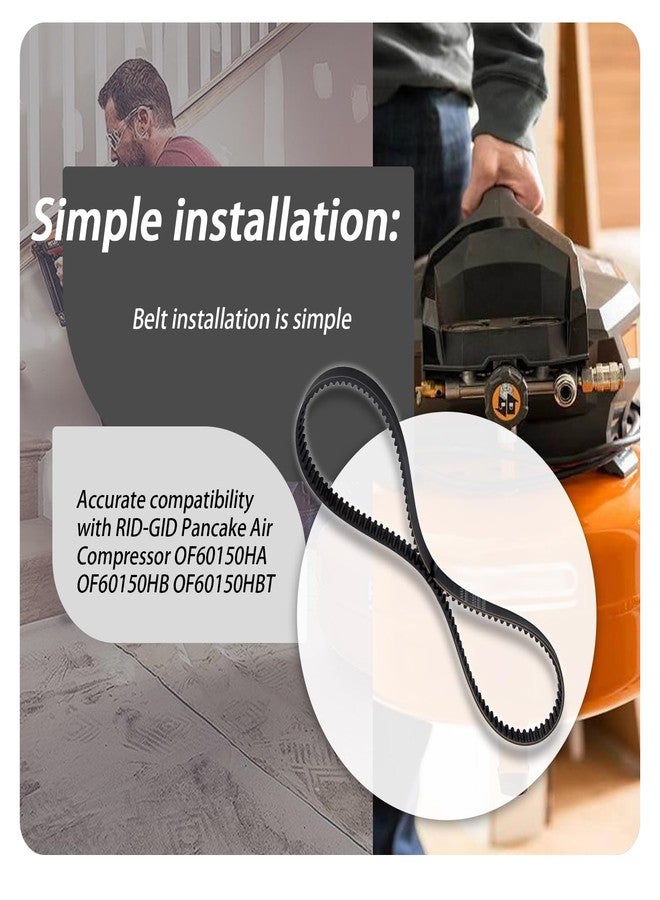 XTPTFABS Replacement Belt Compatible with Rid-gid Pancake Air Compressor OF60150HA OF60150HB OF60150HBT(1Pcs Belt)-Width: 0.67 in (17 mm), Diameter: 4.8 in (121 mm), Thickness: 0.1 in - Image 5