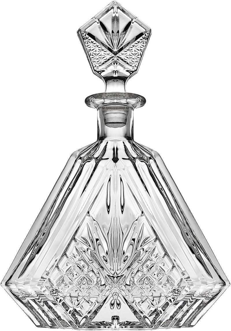 Lefonte Whiskey Decanter for Liquor Scotch Bourbon or Wine, Irish cut Triangular - 750ml - Image 3