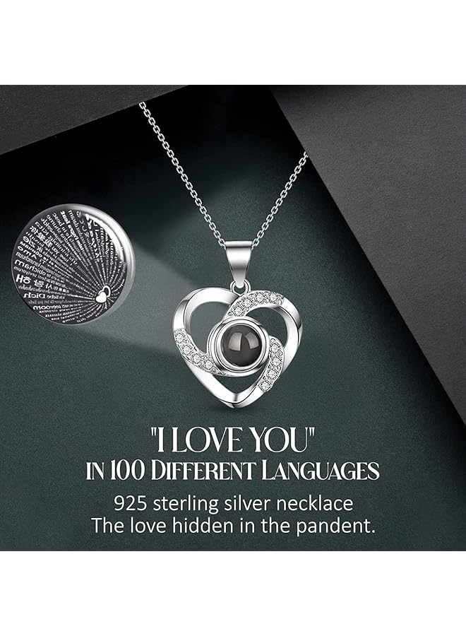 erorex Eternal Rose Gift Box With Sterling Silver I Love You Necklace In 100 Languages Handmade Forever Red Rose For Anniversary Birthday Gifts Teacher Gifts For Women Mum Girlfriend Her  - Image 4