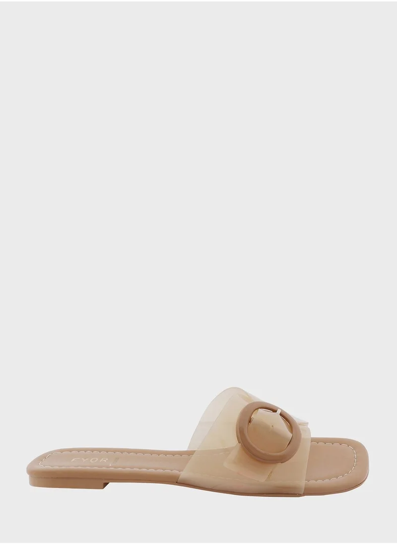 FYOR One Strap Low Heel Sandals