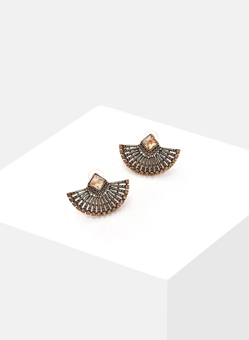 SOHI Bronze Classic Artificial Drop Earring Jewellery