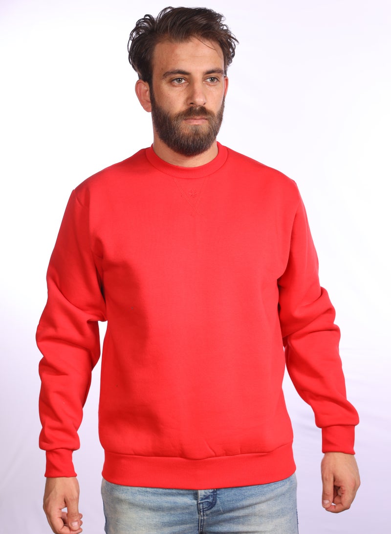 Sweat shirt Milton Embroidered "Kanda" Red,L