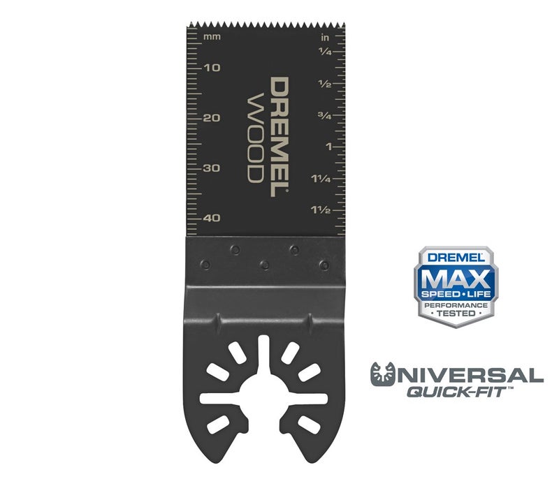 Dremel MM480 Wood Drywall Oscillating Multitool Blade, High Speed Steel Saw Blade Ideal For Wood Cutting Applications â€“ Universal Quick-Fit Interface Fits Bosch, Makita, Milwaukee and Rockwell, Black - Image 2