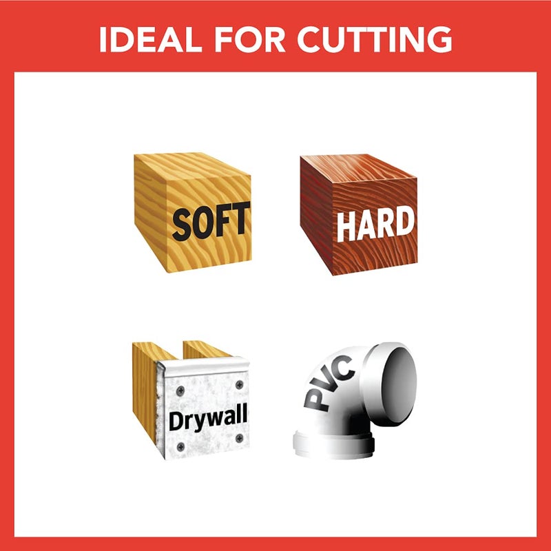 Dremel MM480 Wood Drywall Oscillating Multitool Blade, High Speed Steel Saw Blade Ideal For Wood Cutting Applications â€“ Universal Quick-Fit Interface Fits Bosch, Makita, Milwaukee and Rockwell, Black - Image 5