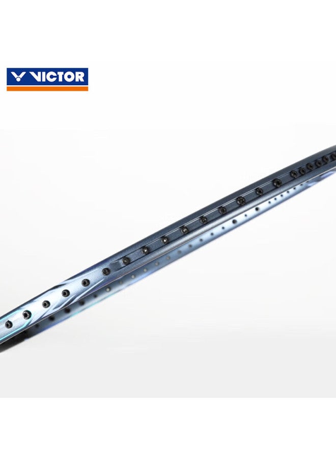 Victor راية كرة الريشة فيكتور، مضرب كامل من الكربون فوز هامر مضرب فردي Tk-hmrl Ex حديد أزرق رمادي، 6u، مشدود مسبقًا 26 رطل، مع شريط قبضة - Image 2
