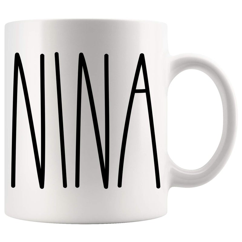 Nina Coffee Cup Gifts for Christmas Birthday Mothers DayFathers Day Family Coffee Mug  11oz