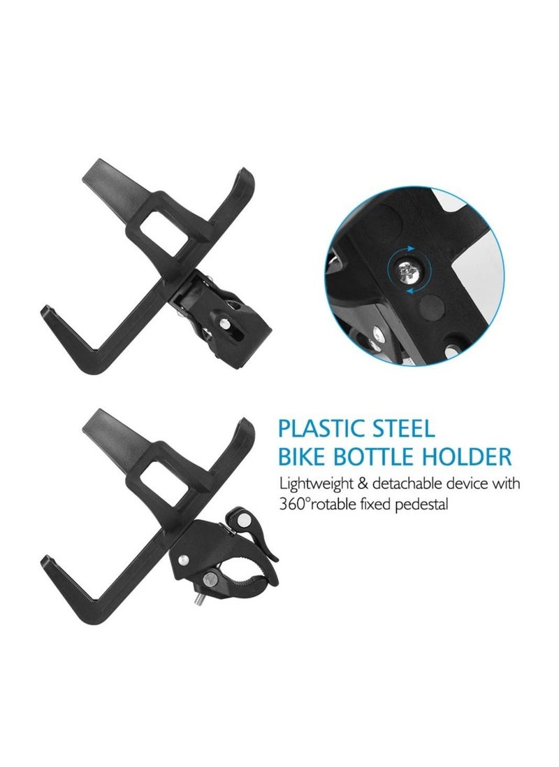 KASTWAVE - Bike Water Bottle Holder, Universal Bike Cup Holder, 360 Degree Rotating Bike Water Bottle Cage, Water Bottle Holder for Bike Stroller Walker Bike Pramss Wheelchairs, 1 Pack - Image 1