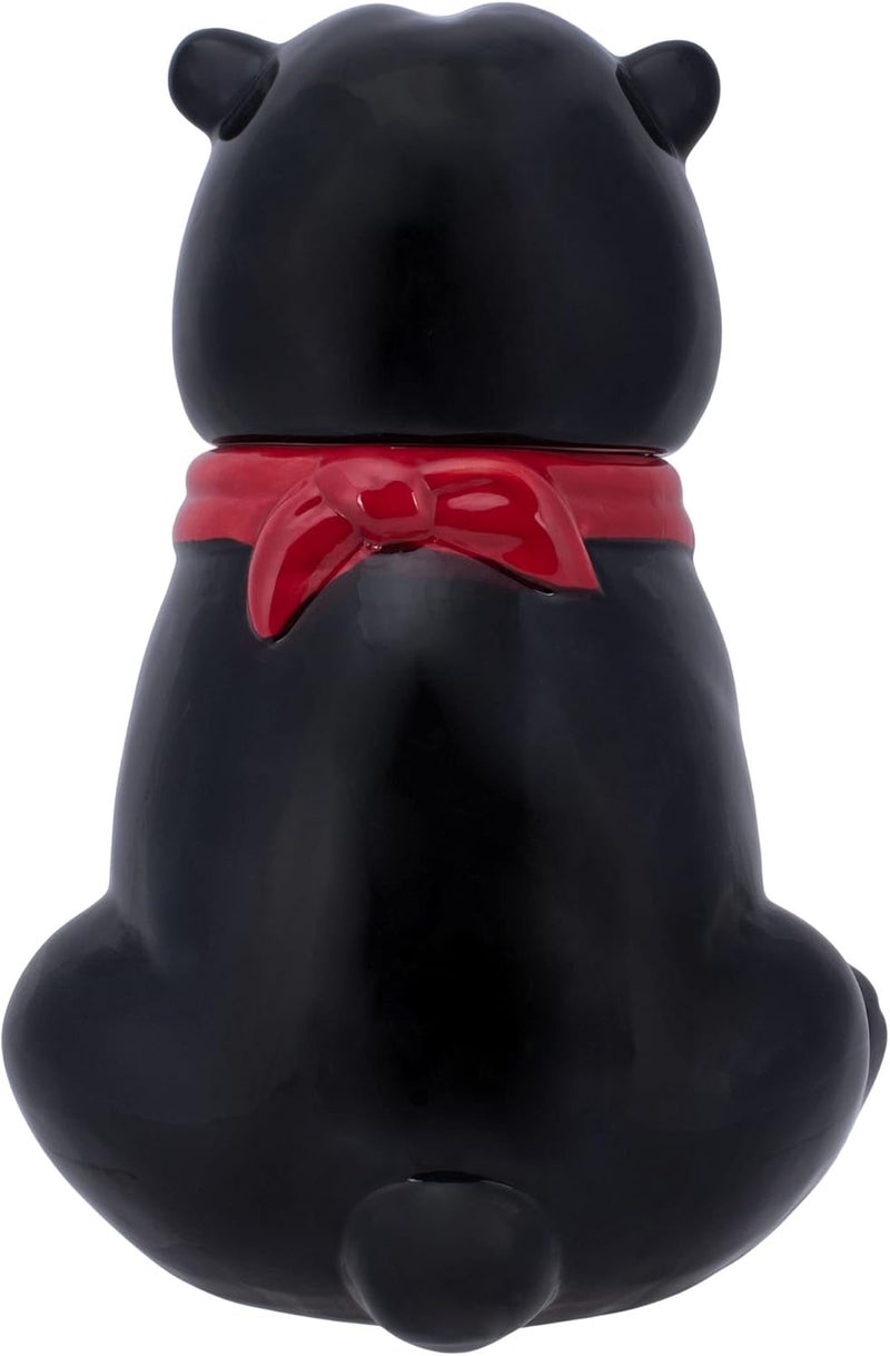 100 North Black Bear Handkerchief 10 x 7.9 Dolomite Ceramic Everyday Cookie & Candy Jar with Airtight Lid: Perfect for Kitchen Canisters, Pet Treat Containers & Decorative Storage - Image 5