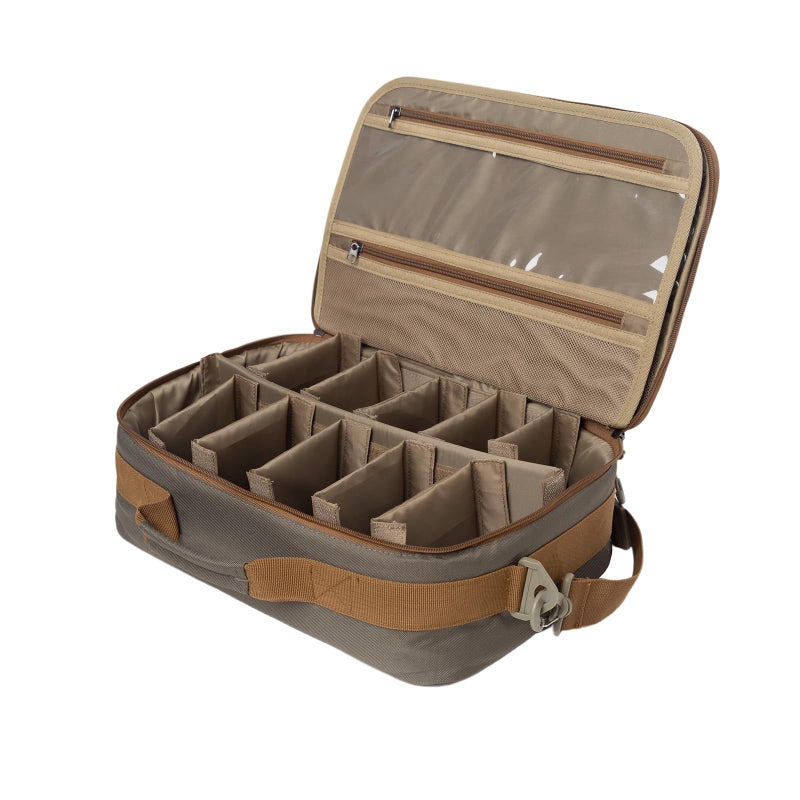 Ussuris Fly Fishing Reel Case with Mesh Pocket Customize Storage Fishing Reel and Gear Bag - Image 1