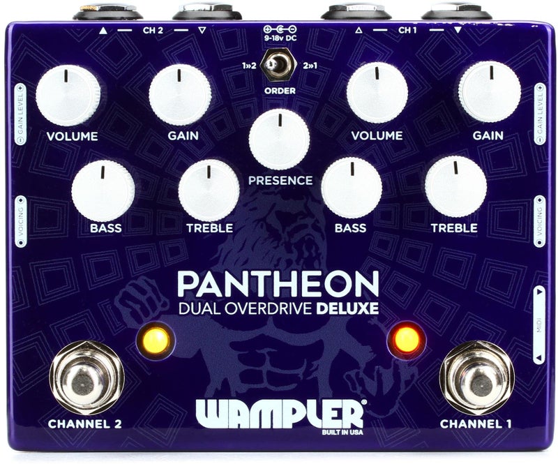 Wampler Pantheon Deluxe Dual Overdrive Pedal with MIDI - Image 3