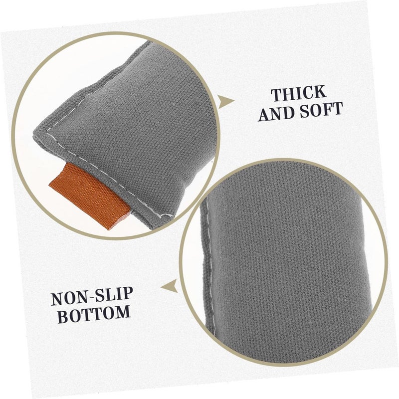 2 Pack Cotton Wrist and Elbow Pad 13x5cm Light Grey Anti Slip Keyboard Mat - Image 4