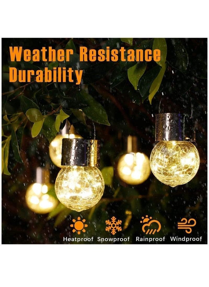 Outdoor Hanging Solar Light 4 Pack Cracked Glass Lights Waterproof LED Decorative Ball Garden Patio Umbrella Holiday Decoration - pzsku/Z77B4723DEE92111FBD6AZ/45/_/1678875729/448de93e-1eb9-4b6c-9e5f-eea86922eba8