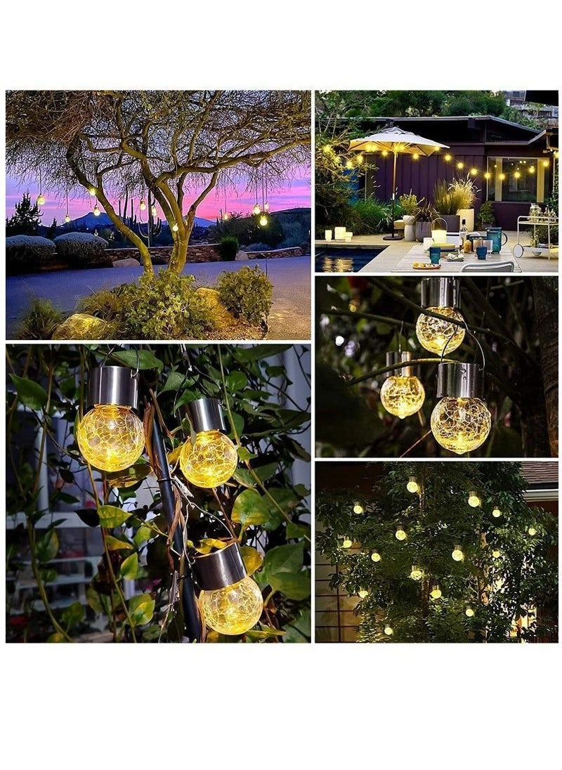 Outdoor Hanging Solar Light 4 Pack Cracked Glass Lights Waterproof LED Decorative Ball Garden Patio Umbrella Holiday Decoration - pzsku/Z77B4723DEE92111FBD6AZ/45/_/1678875730/97a76795-7b2b-4ca5-afdb-f6f62f86c4e7