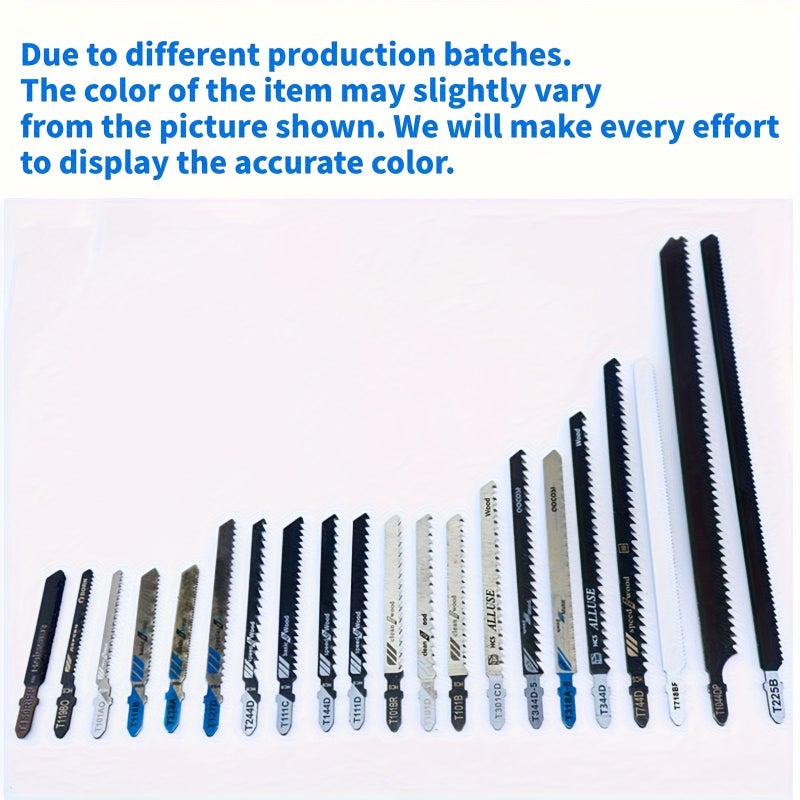 48 Pcs HCS T-Shank Saw Blades Set Multi Purpose For Wood Plastic Metal Durable Long Lasting - Image 1