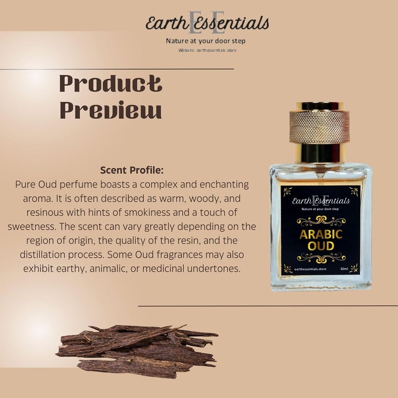 Earth Essentials Earth Essentials Arabic Oud Pure Khalis oud Perfume for Men Women EDP 30 ml  - Image 4