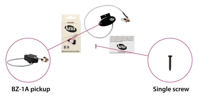 KNA BZ-1A Active Humbucking Soundhole Pickup for 8-String Bouzouki – Natural Acoustic Tone, Noise-Free Performance, Built-in Preamp, Easy to Install, for Live or Recording, Handcrafted in Europe - Image 5