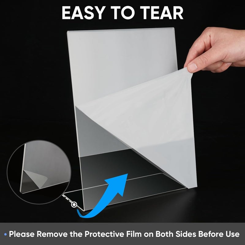 TPGP TICONN 8.5 x 11 Acrylic Sign Holder, L Shape Clear Sign Holder Stand for Displaying, 3 Pack - Image 5