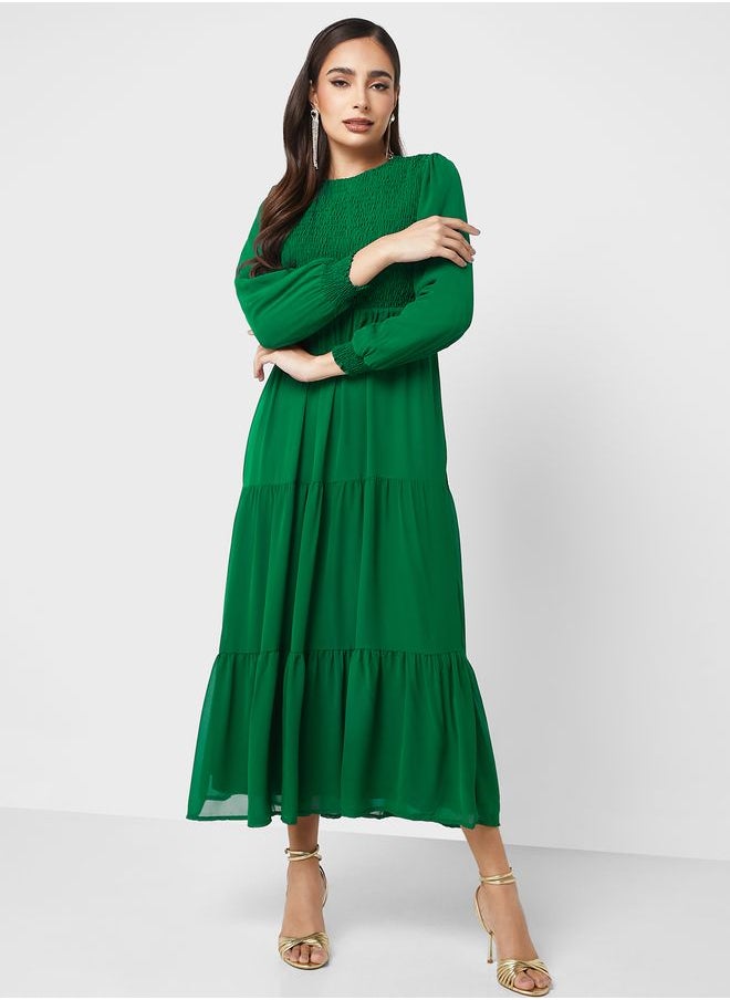 Refka by modanisa - Tiered Crew Neck Dress - Image 1