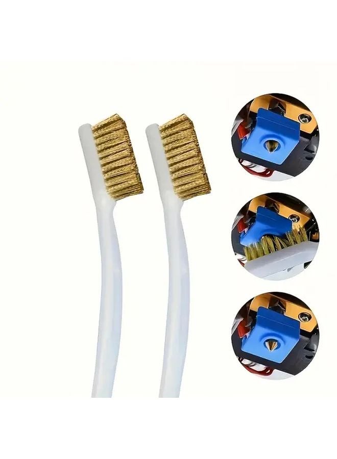 1 قطعة أداة تنظيف فوهة طابعة ثلاثية الأبعاد فرشاة شعيرات نحاسية بالكامل لإزالة الصدأ من كتلة السخان - Image 4