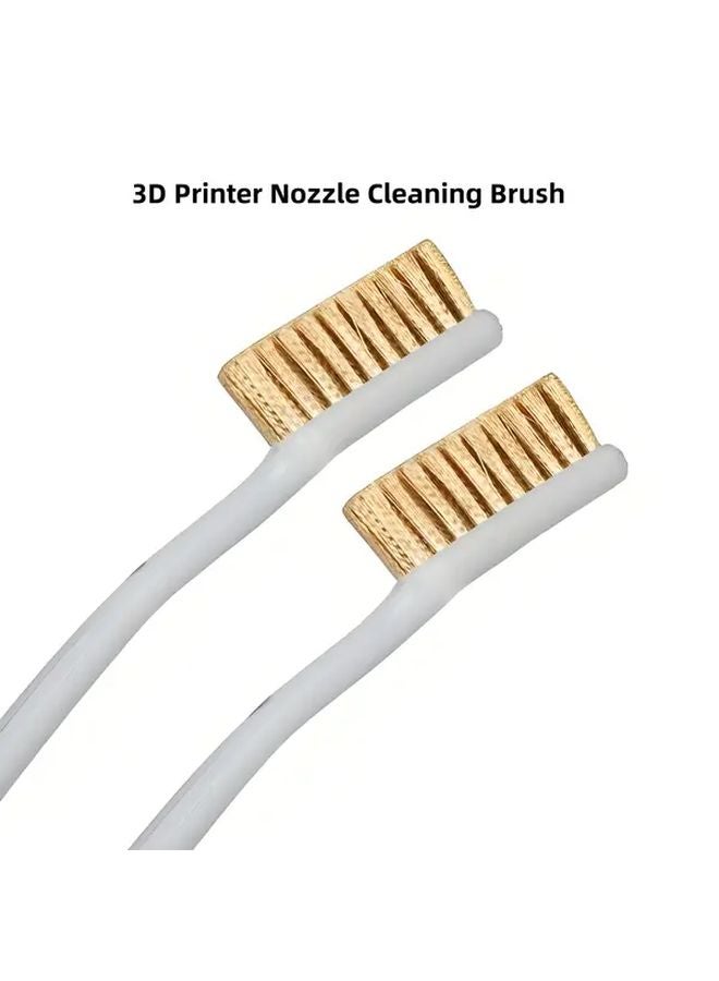 1 قطعة أداة تنظيف فوهة طابعة ثلاثية الأبعاد فرشاة شعيرات نحاسية بالكامل لإزالة الصدأ من كتلة السخان - Image 2