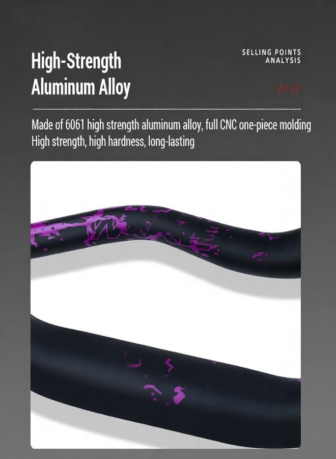 WAKE 31.8MM Mountain Bike Handlebar Aluminum Alloy Bicycle Riser Handlebar 55MM Rise 780MM Length Bicycle Bar with Matte Surface - Image 2