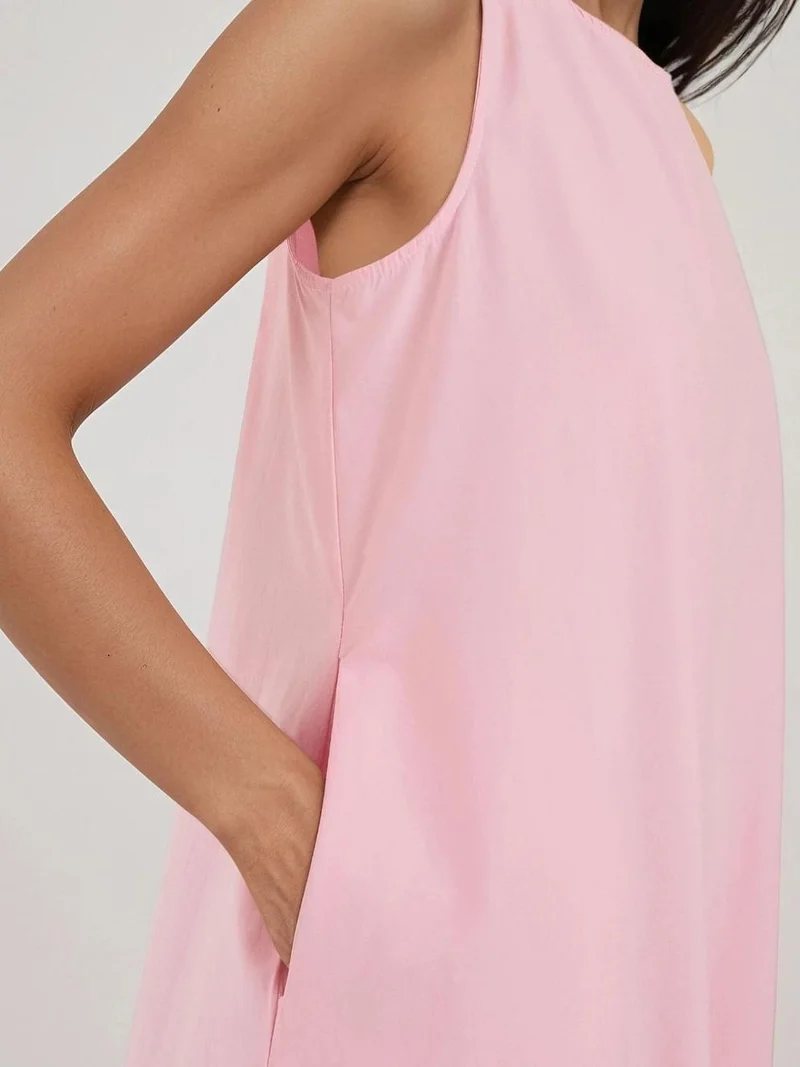 HICCUP Mixray Collection Crew Neck Sleeveless A-Form Maxi Dress