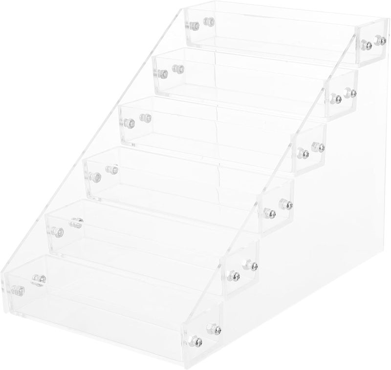 Acrylic Nail Polish Organizer Display Rack 6-tier Manicure Salon Shelf Makeup Storage Stand for Nail Tools and Lip Gloss - Image 1