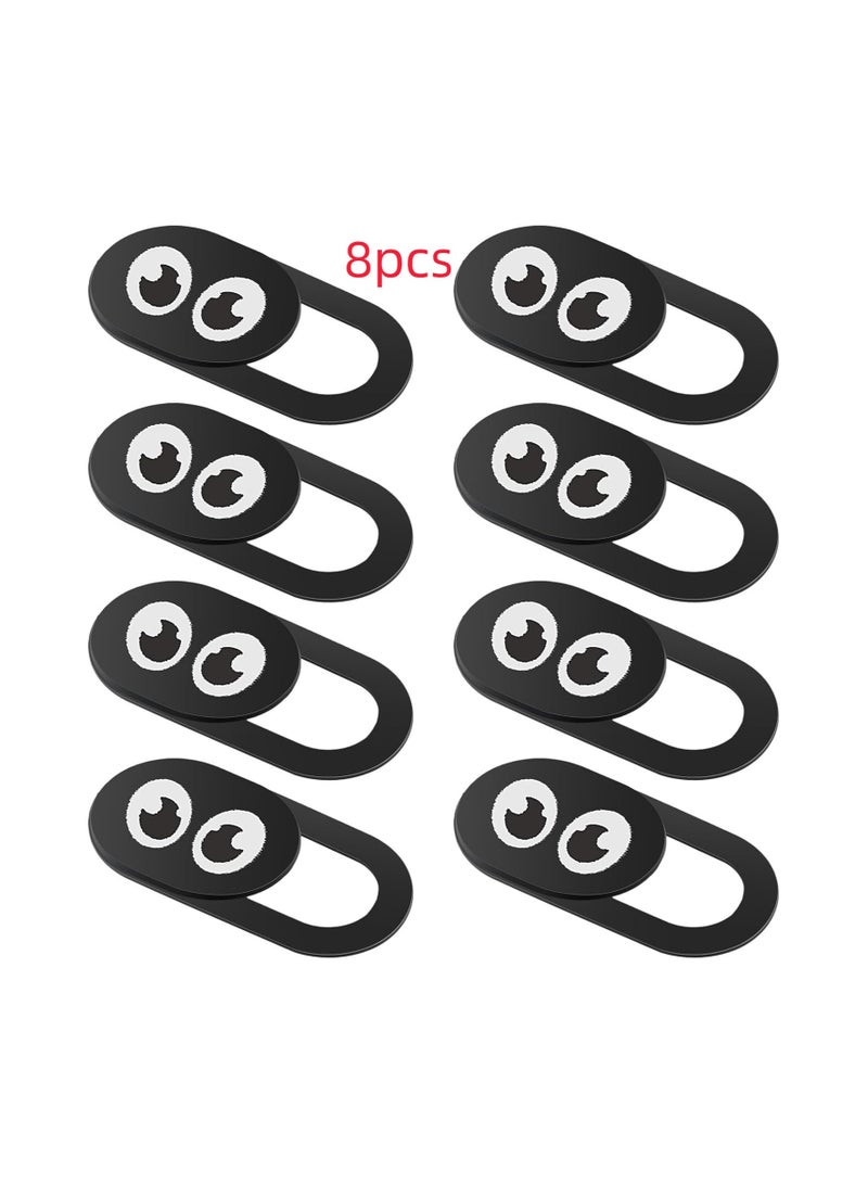 8PCS Webcam Cover Slide, Thin Phone Camera Cover Laptop Computer Camera Cover Slide Blocker Slider Lens Cover Protector Protect Privacy Security Fits Desktop PC Tablet Pad(Eye) - Image 1