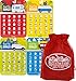 Toysmith Road Trip Bingo Cards Red Blue Green Orange Gift Set Travel Bundle with Bonus Mattys Toy Stop Storage Bag 4 Pack - Image 2