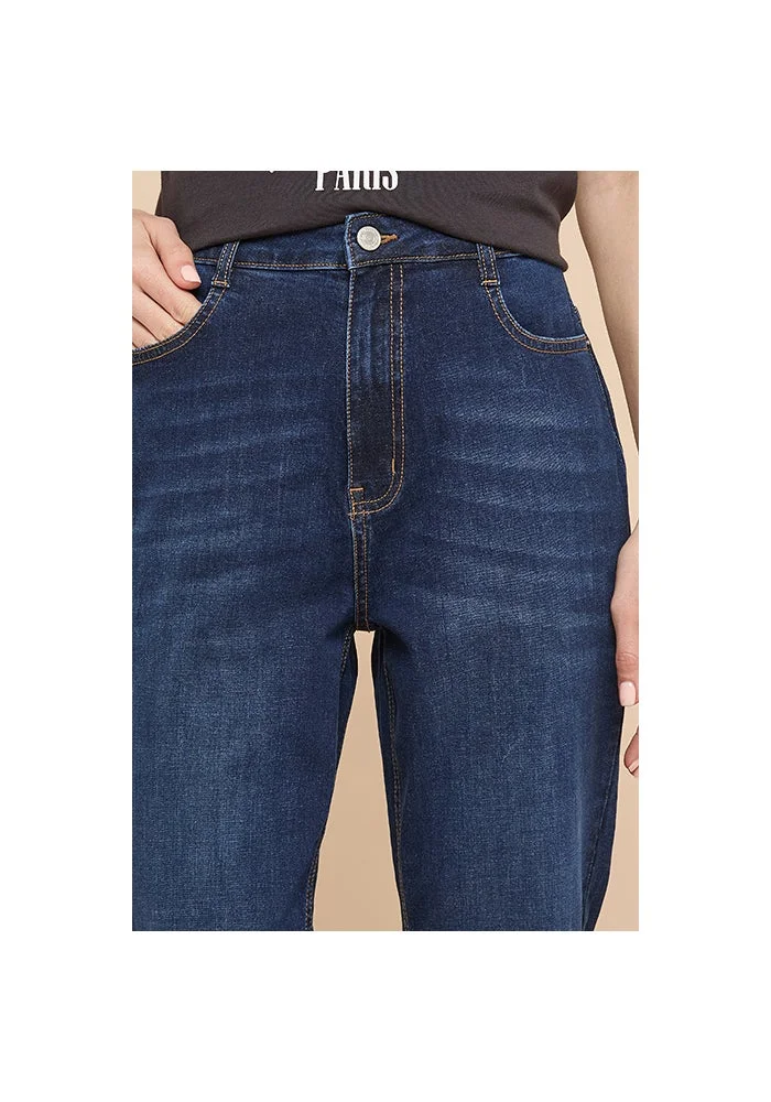 R&b  Washed Flared Jeans with Button Closure for Women | Best Price UAE