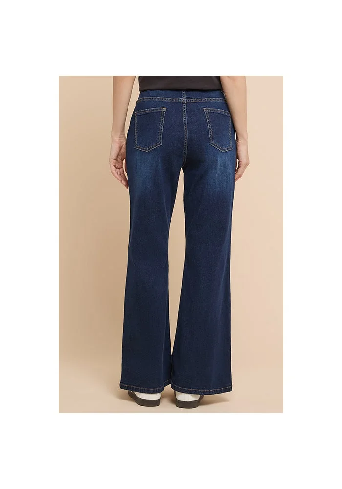R&b  Washed Flared Jeans with Button Closure for Women | Best Price UAE