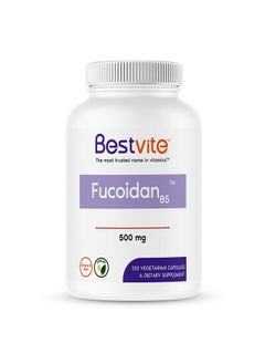 BESTVITE Fucoidan Extract 500mg (Standardized to 85% Fucoidan) (120 Vegetarian Capsules) No Fillers - No Stearates - No Flow Agents  - Image 1