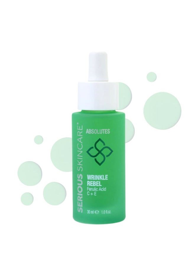 Serious Skincare - Vitamin C, E and Bakuchiol Wrinkle Rebel Anti-Aging Facial Serum - For Fine Lines, Wrinkles and Dark Spots - Even Skin Tone - Brighter Complexion - 1 Fl. Oz. - Image 1