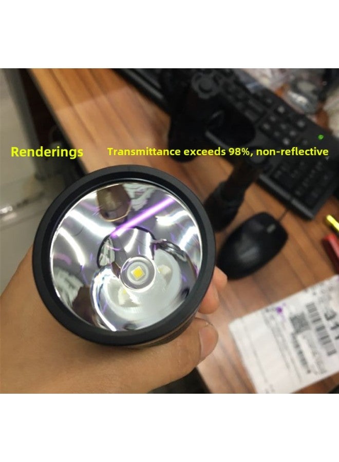 Generic C8 C12 41.5*2mm Ultra-white Tempered Double-sided Coated Reflective Glass Flashlight Lens Transmittance 98%-Color:41.5*2 Antireflection Coating Glass - Image 5
