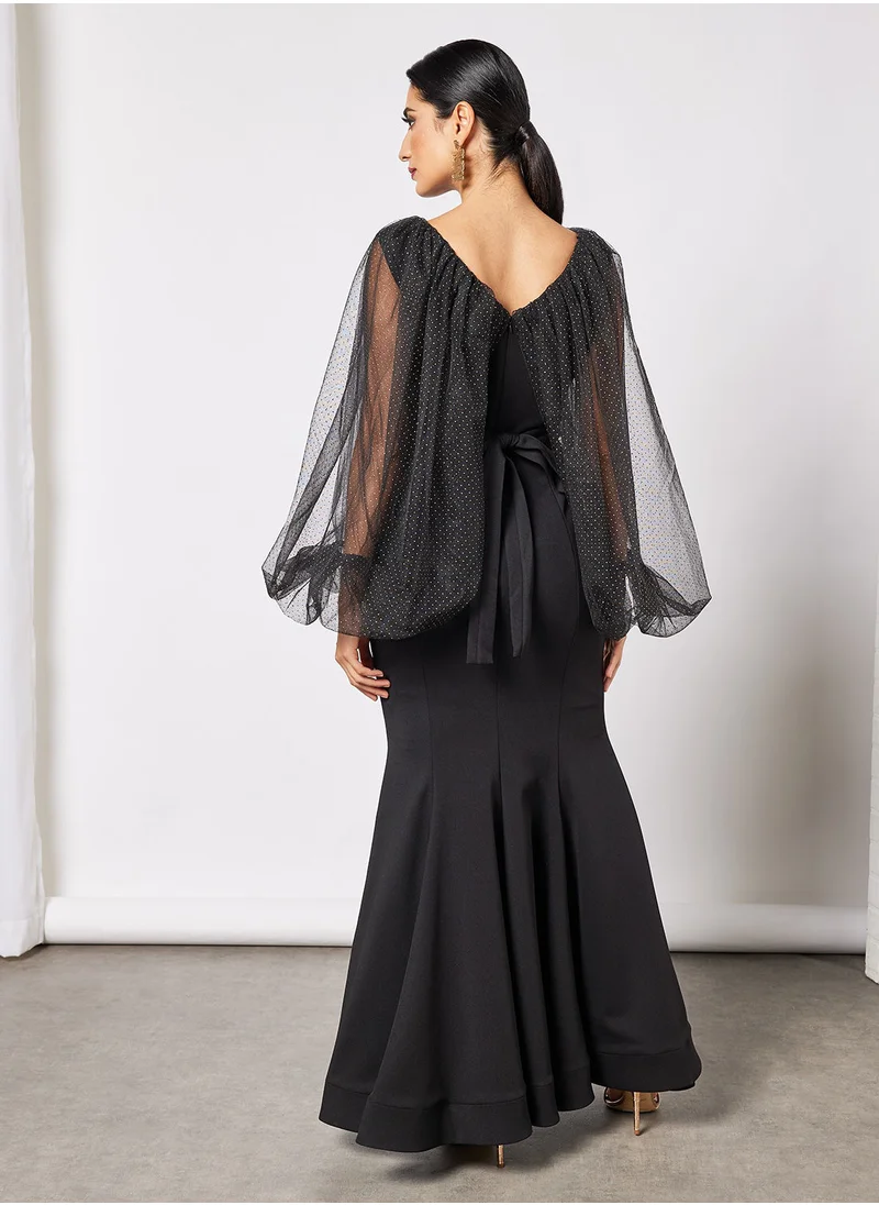 House of Moda Balloon Sleeve Maxi Dress