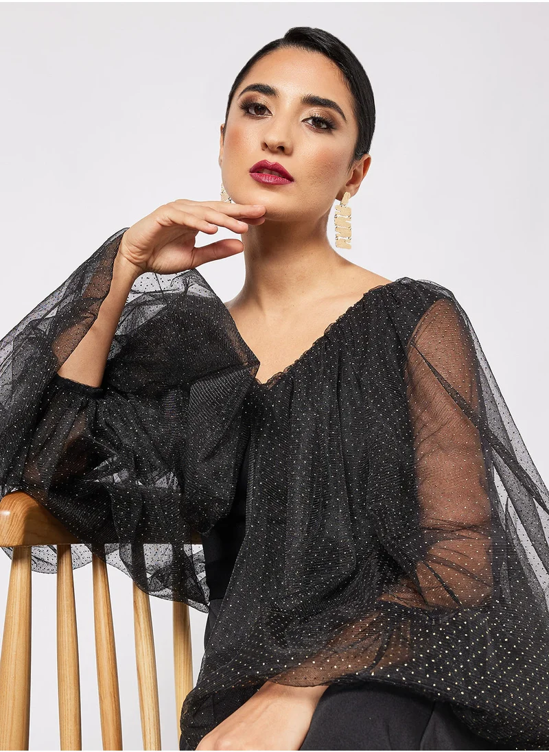 House of Moda Balloon Sleeve Maxi Dress