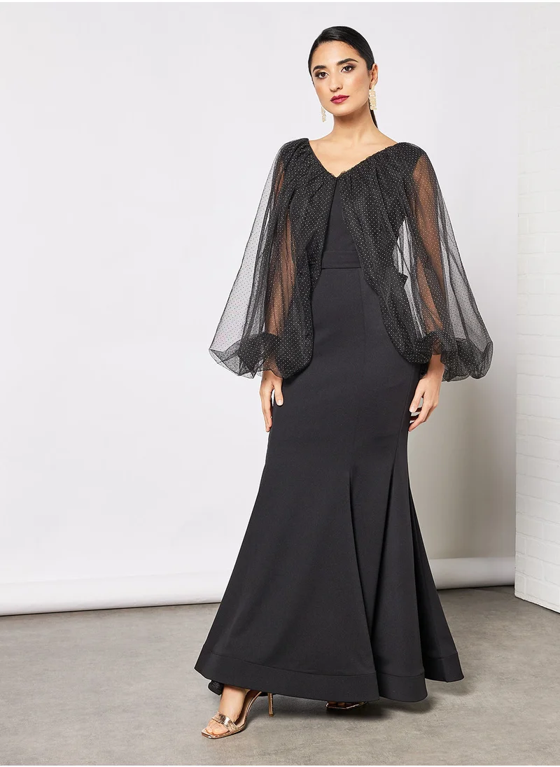 House of Moda Balloon Sleeve Maxi Dress